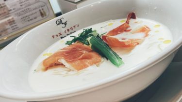 【ドゥエイタリアン 新橋銀座 GUCHI店】（＠港区・新橋）食べる芸術　夏季限定の”冷製白いらぁ麺”